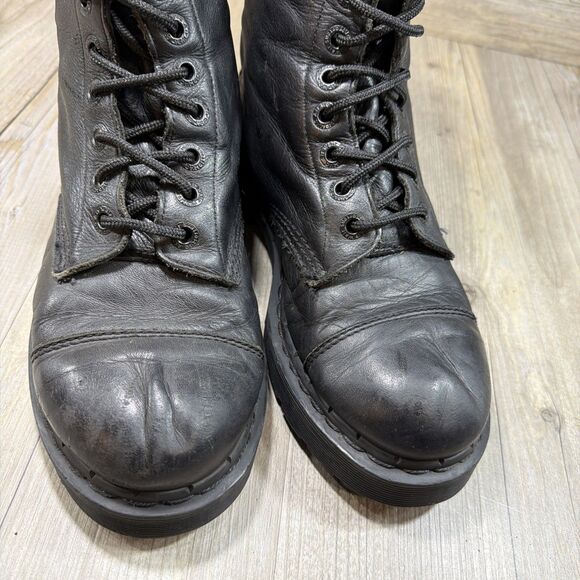 Dr. Martens ORIGINAL 10934 10 EYE Mens Size 8 Black Smooth Leather Boots CAP TOE main image 5